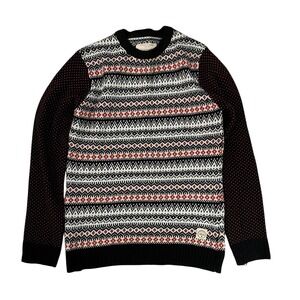Native Youth Men's Fair Isle Knit Sweater Multicolor Wool Blend- Size S‎